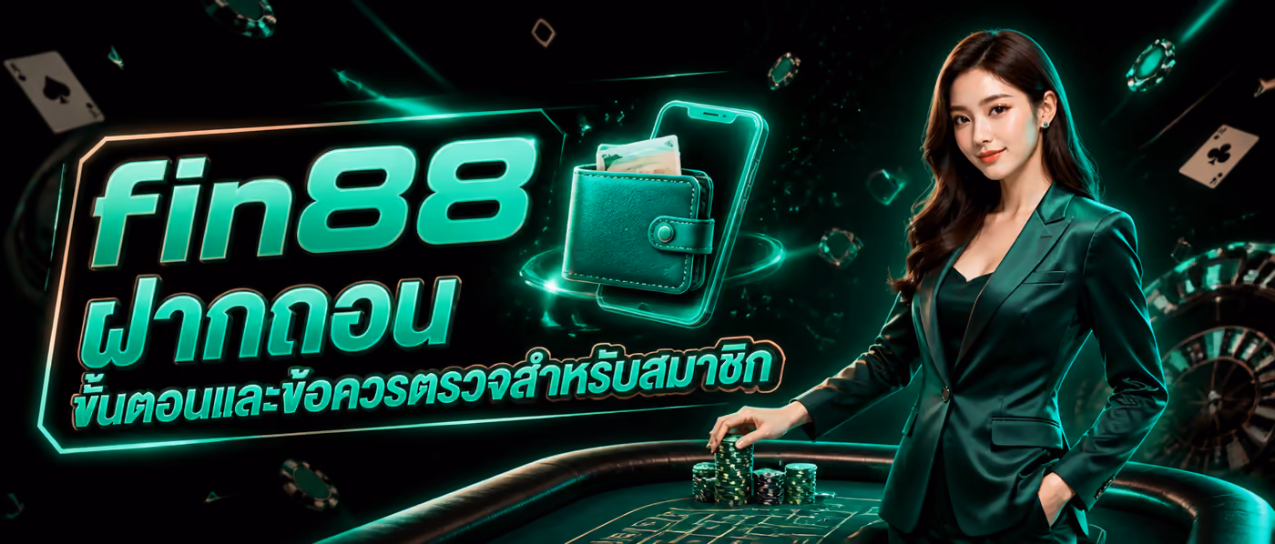 fin88 ฝากถอน ขั้นตอนและข้อควรตรวจสำหรับสมาชิก